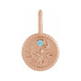 Sapphire Row Zodiac Charm Pendant - Scorpio, 14K Rose Gold