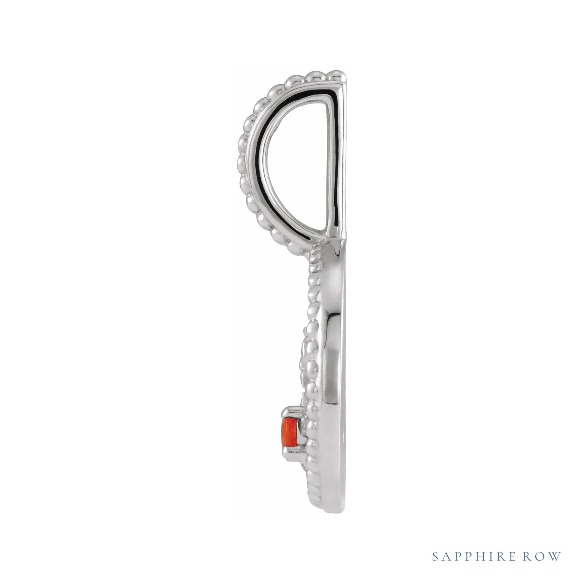 Sapphire Row Zodiac Charm Pendant - Taurus, 14K White Gold (view 2)