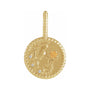Sapphire Row Zodiac Charm Pendant - Virgo, 14K Yellow Gold