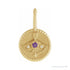 Sapphire Row Zodiac Charm Pendant - Sagittarius, 14K Yellow Gold