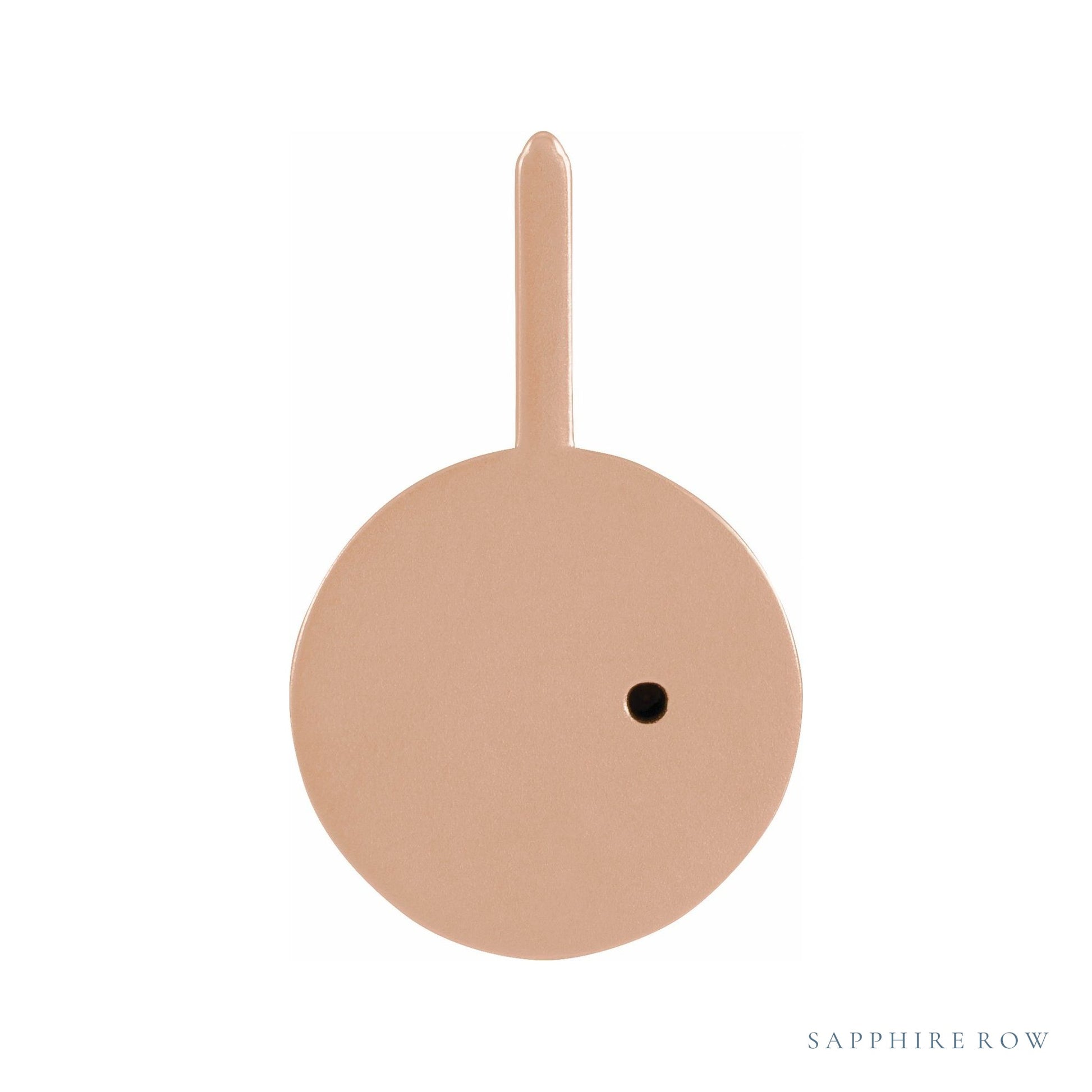 Sapphire Row Zodiac Charm Pendant - Aquarius, 14K Rose Gold (view 3)