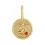 Sapphire Row Zodiac Charm Pendant - Taurus, 14K Yellow Gold
