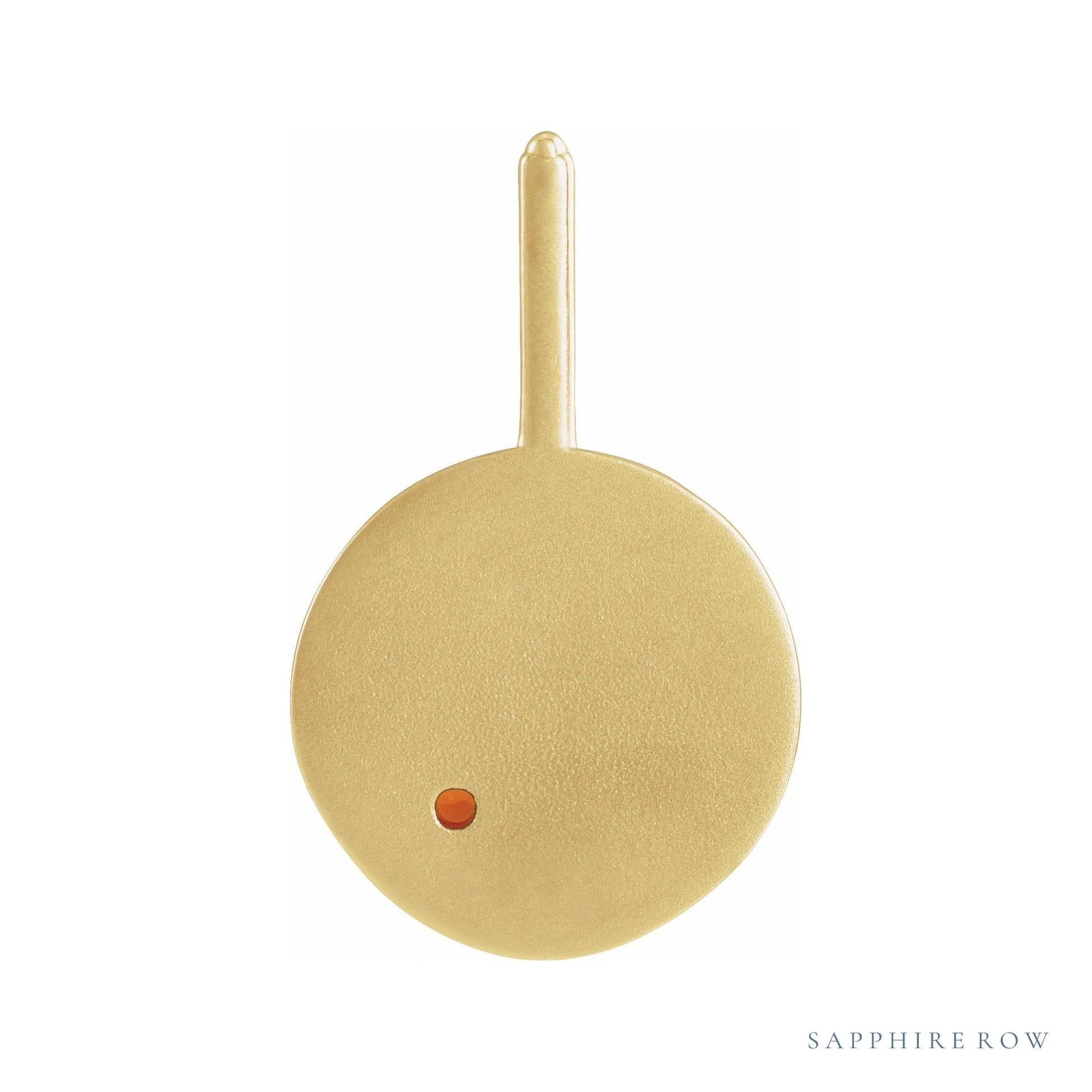 Sapphire Row Zodiac Charm Pendant - Taurus, 14K Yellow Gold (view 3)