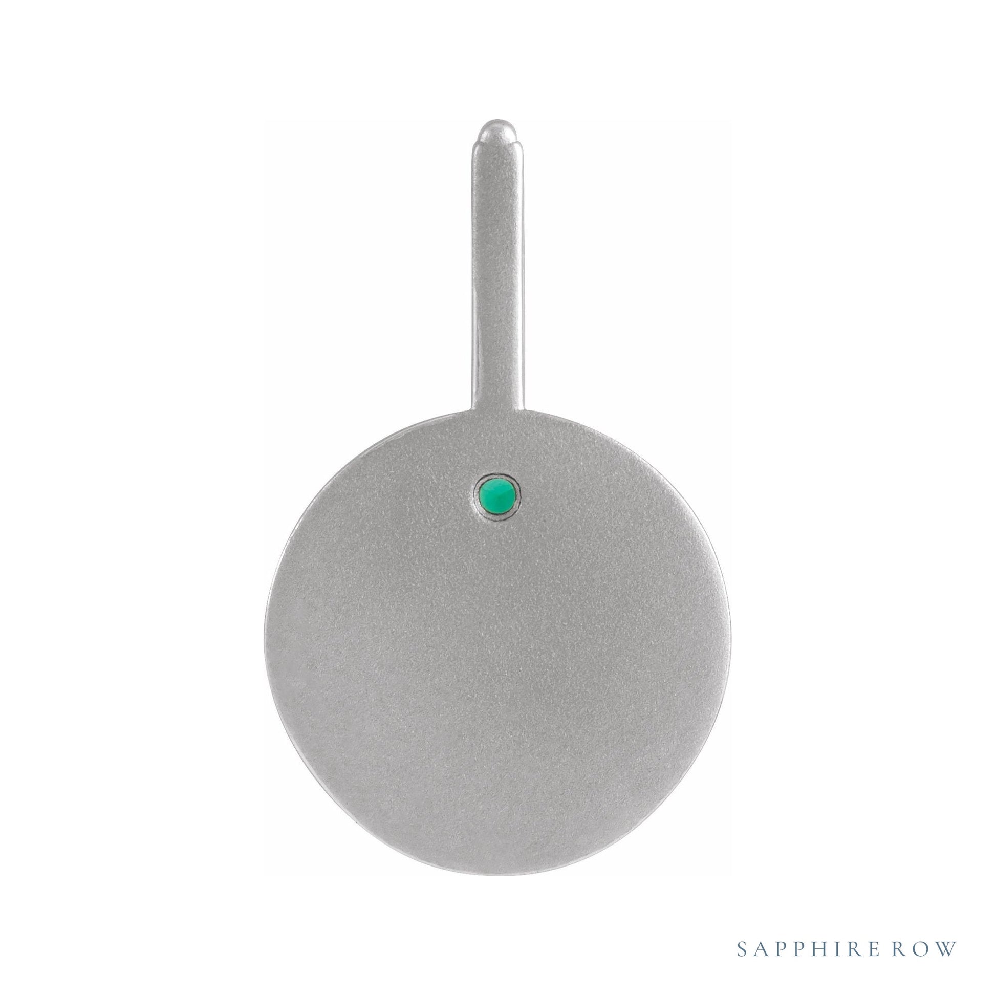 Sapphire Row Zodiac Charm Pendant - Aries, 14K White Gold (view 3)