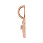 Sapphire Row Zodiac Charm Pendant - Cancer, 14K Rose Gold (view 2)