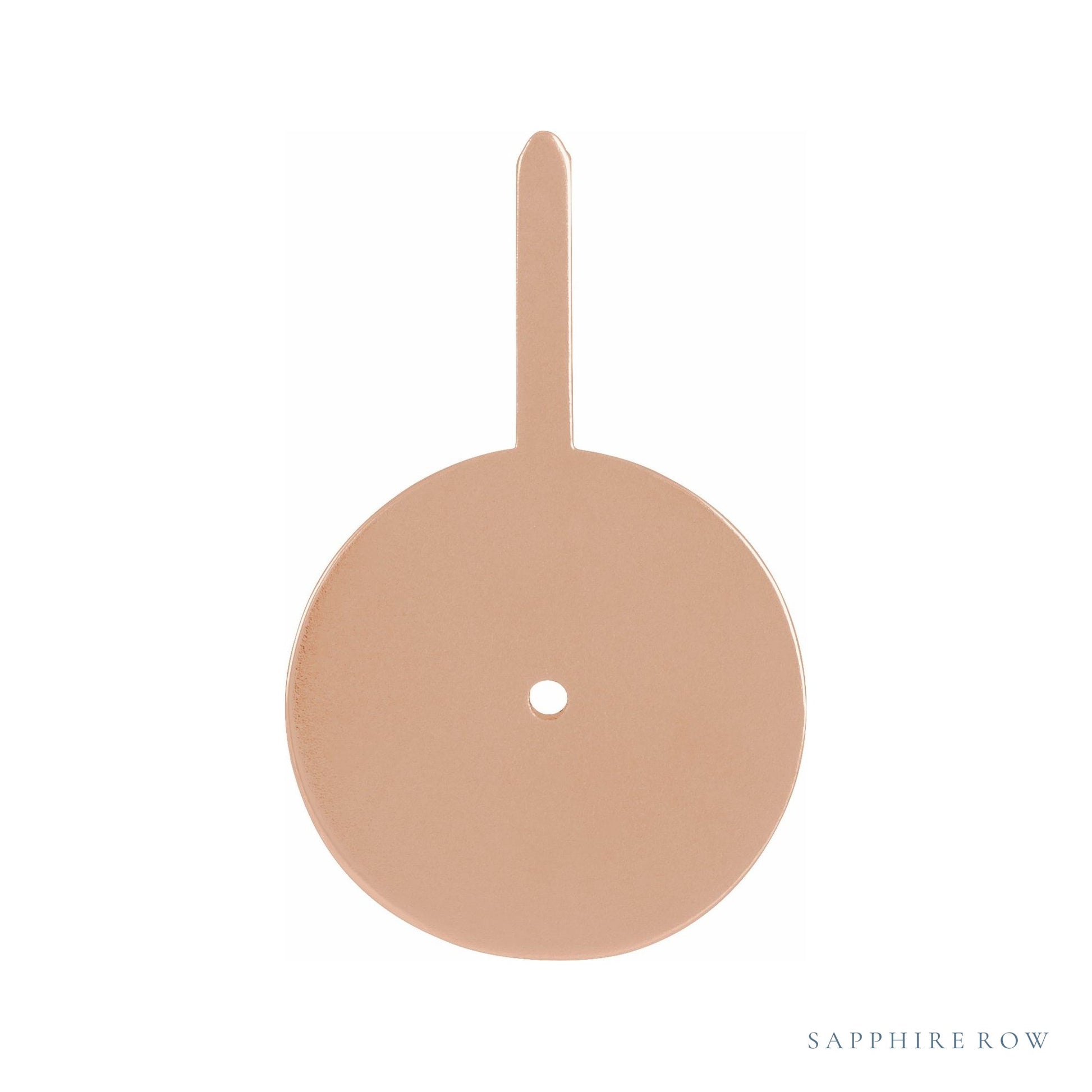 Sapphire Row Zodiac Charm Pendant - Cancer, 14K Rose Gold (view 3)