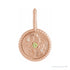 Sapphire Row Zodiac Charm Pendant - Gemini, 14K Rose Gold