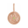 Sapphire Row Zodiac Charm Pendant - Gemini, 14K Rose Gold