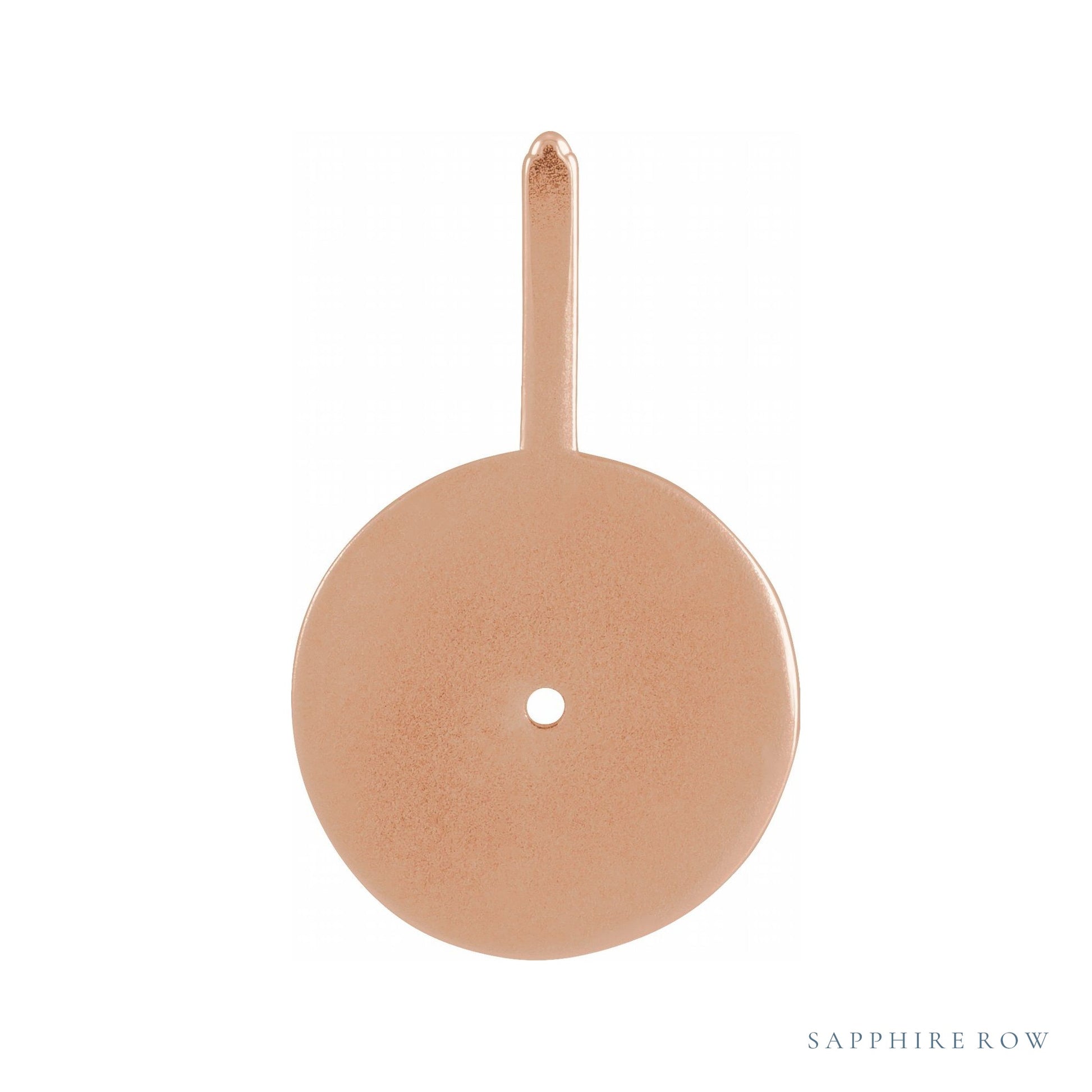 Sapphire Row Zodiac Charm Pendant - Gemini, 14K Rose Gold (view 3)