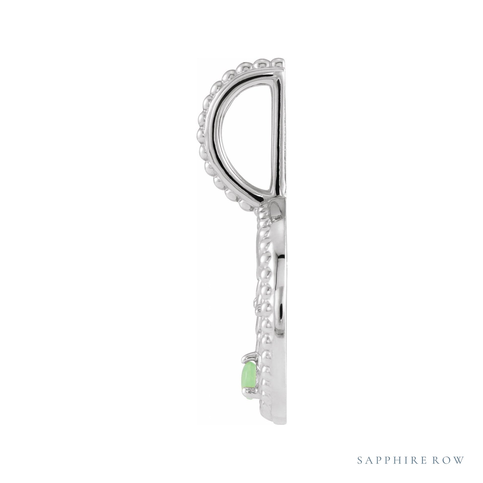 Sapphire Row Zodiac Charm Pendant - Libra, 14K White Gold (view 2)