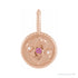 Sapphire Row Zodiac Charm Pendant - Pisces, 14K Rose Gold