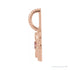 Sapphire Row Zodiac Charm Pendant - Pisces, 14K Rose Gold (view 2)