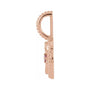 Sapphire Row Zodiac Charm Pendant - Pisces, 14K Rose Gold (view 2)
