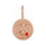 Sapphire Row Zodiac Charm Pendant - Taurus, 14K Rose Gold