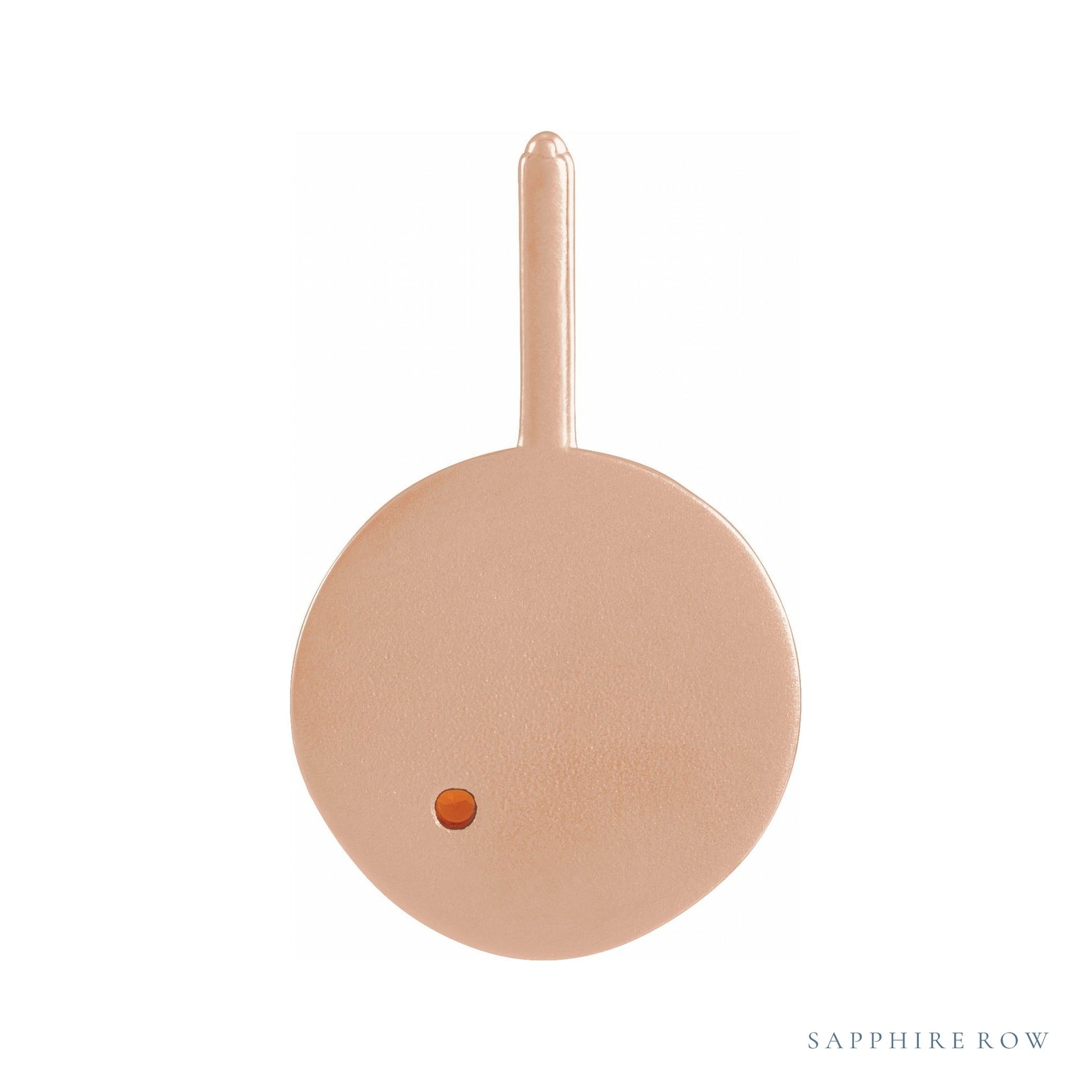 Sapphire Row Zodiac Charm Pendant - Taurus, 14K Rose Gold (view 3)