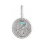 Sapphire Row Zodiac Charm Pendant - Scorpio, Platinum
