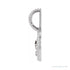 Sapphire Row Zodiac Charm Pendant - Aquarius, Platinum (view 2)