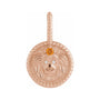 Sapphire Row Zodiac Charm Pendant - Leo, 14K Rose Gold