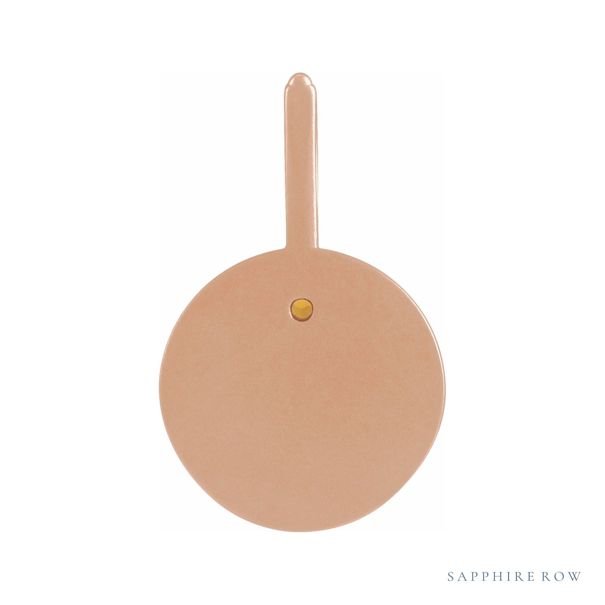 Sapphire Row Zodiac Charm Pendant - Leo, 14K Rose Gold (view 3)