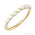 Sapphire Row Cultured Pearl Half Eternity Ring - 14K Yellow Gold