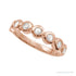 Sapphire Row Moissanite Cabochon Half Eternity Ring - 14K Rose Gold (view 4)