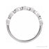 Sapphire Row Moissanite Cabochon Half Eternity Ring - 14K White Gold (view 2)