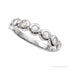 Sapphire Row Moissanite Cabochon Half Eternity Ring - 14K White Gold (view 4)