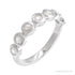 Sapphire Row Moissanite Cabochon Half Eternity Ring - Platinum