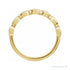 Sapphire Row Moissanite Cabochon Half Eternity Ring - 14K Yellow Gold (view 2)