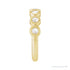 Sapphire Row Moissanite Cabochon Half Eternity Ring - 14K Yellow Gold (view 3)