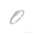 Sapphire Row Engravable Mini Signet Ring - Platinum (view 4)