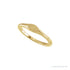 Sapphire Row Engravable Mini Signet Ring - 14K Yellow Gold (view 4)