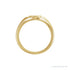 Sapphire Row Engravable Round Signet Ring - 14K Yellow Gold (view 3)