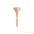 Sapphire Row Engravable Round Signet Ring - 14K Rose Gold (view 4)