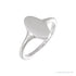 Sapphire Row Engravable Oval Signet Ring - Platinum