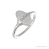 Sapphire Row Engravable Oval Signet Ring - Platinum (view 3)