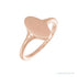 Sapphire Row Engravable Oval Signet Ring - 14K Rose Gold