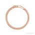 Sapphire Row Engravable Oval Signet Ring - 14K Rose Gold (view 2)