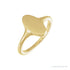 Sapphire Row Engravable Oval Signet Ring - 14K Yellow Gold