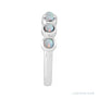 Sapphire Row Natural Cabochon Bezel Half Eternity Ring - White Opal, 14K White Gold (view 3)