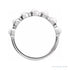 Sapphire Row Natural Cabochon Bezel Half Eternity Ring - Rainbow Moonstone, Platinum (view 2)