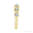 Sapphire Row Natural Cabochon Bezel Half Eternity Ring - White Opal, 14K Yellow Gold (view 3)