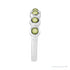 Sapphire Row Natural Cabochon Bezel Half Eternity Ring - Peridot, Platinum (view 3)