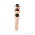 Sapphire Row Natural Cabochon Bezel Half Eternity Ring - Black Onyx, 14K Rose Gold (view 3)