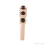 Sapphire Row Natural Cabochon Bezel Half Eternity Ring - Black Onyx, 14K Rose Gold (view 3)