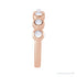 Sapphire Row Natural Cabochon Bezel Half Eternity Ring - Rainbow Moonstone, 14K Rose Gold (view 3)