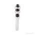 Sapphire Row Natural Cabochon Bezel Half Eternity Ring - Black Onyx, Platinum (view 3)