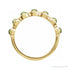 Sapphire Row Natural Cabochon Bezel Half Eternity Ring - Peridot, 14K Yellow Gold (view 2)