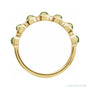 Sapphire Row Natural Cabochon Bezel Half Eternity Ring - Peridot, 14K Yellow Gold (view 2)