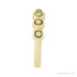 Sapphire Row Natural Cabochon Bezel Half Eternity Ring - Peridot, 14K Yellow Gold (view 3)